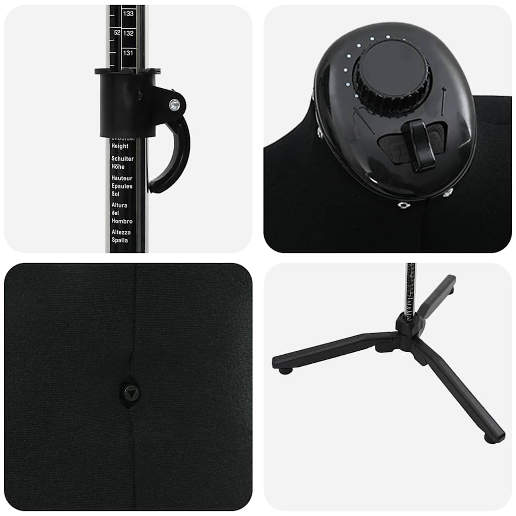 Forma Abito Femminile Regolabile Nero 37.5-45.5 pollici Tessuto 42018612