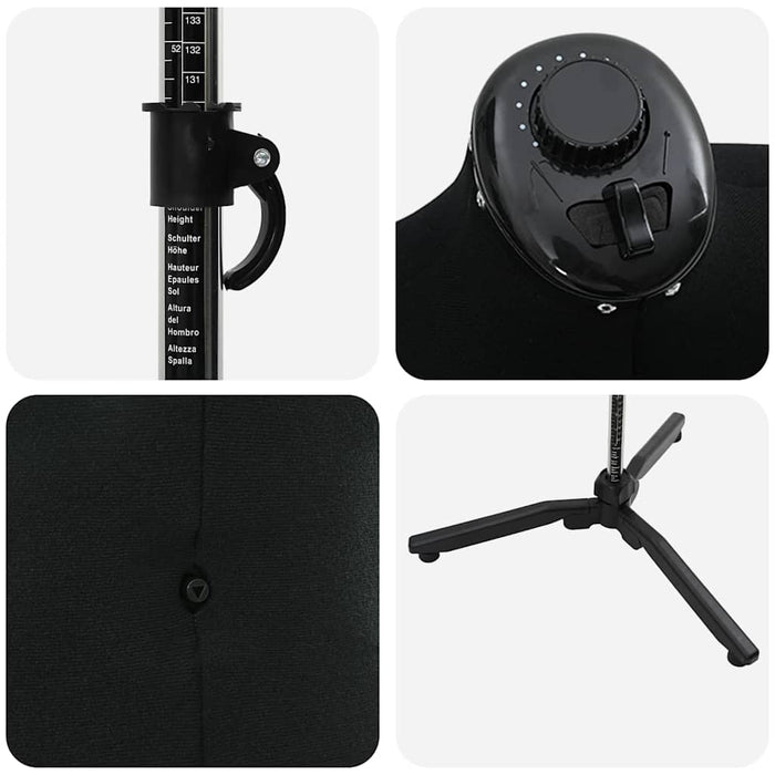 Forma Abito Femminile Regolabile Nero 37.5-45.5 pollici Tessuto 42018612