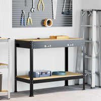 Banchi da lavoro Nero 81 x 41 x 145 cm Legno multistrato 42020126