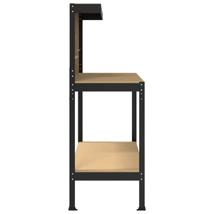 Banchi da lavoro Nero 81 x 41 x 145 cm Legno multistrato 42020127