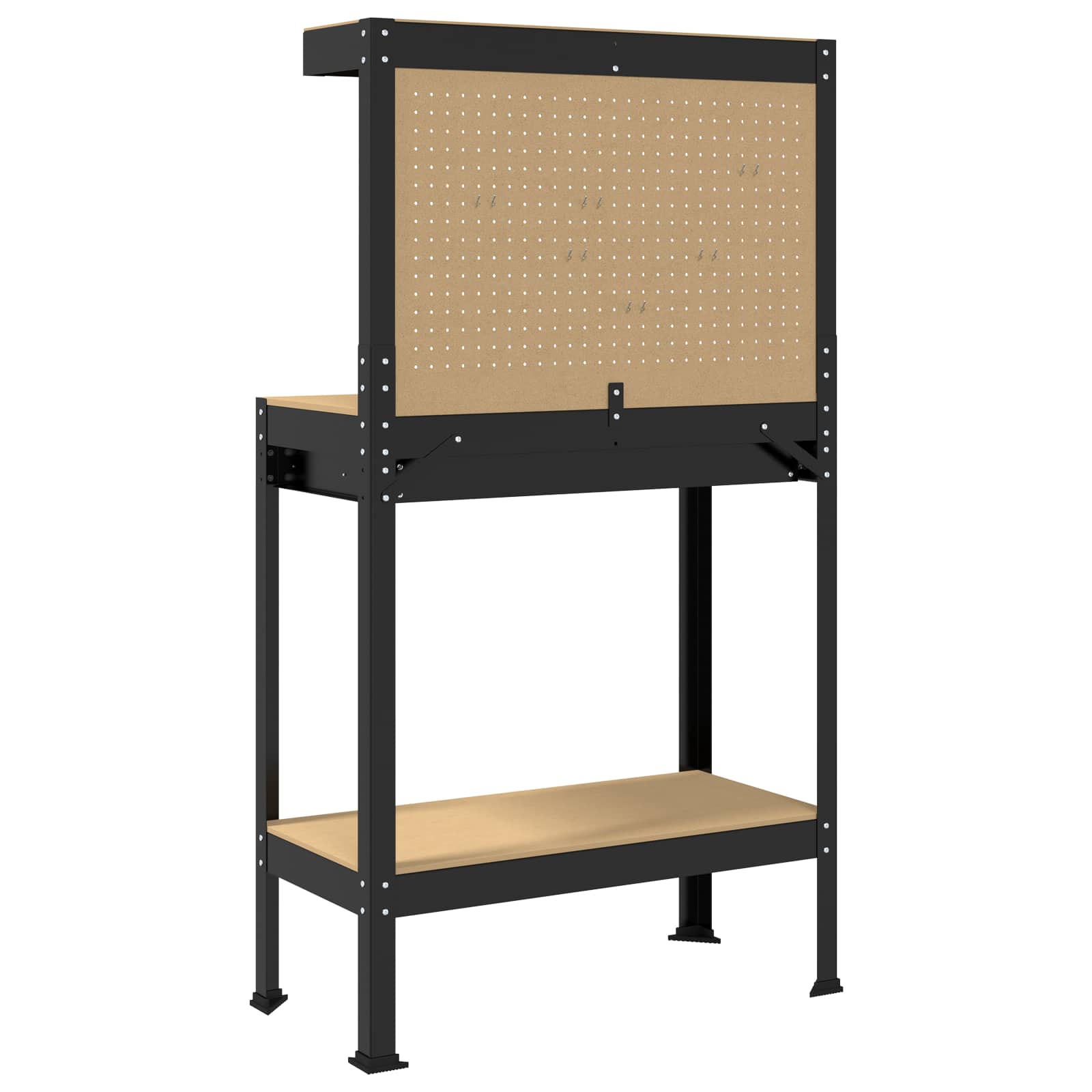 Banchi da lavoro Nero 81 x 41 x 145 cm Legno multistrato 42020129