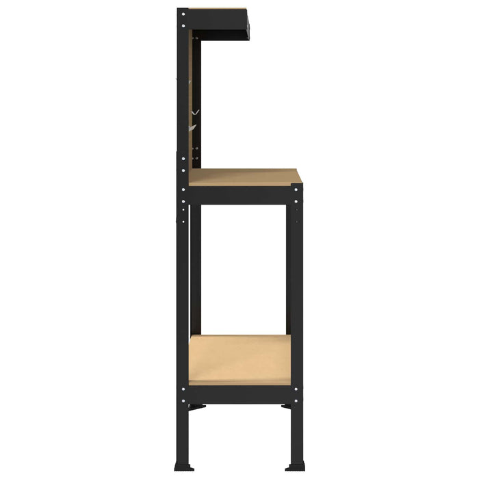 Banchi da lavoro Nero 81 x 41 x 145 cm Legno multistrato 42020131
