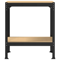 Banchi da lavoro Nero 81 x 41 x 145 cm Legno multistrato 42020132