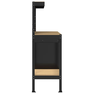 Banchi da lavoro Nero 81 x 41 x 145 cm Legno multistrato 42020133