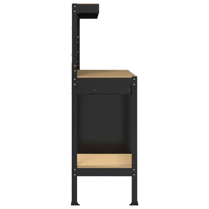 Banchi da lavoro Nero 81 x 41 x 145 cm Legno multistrato 42020133
