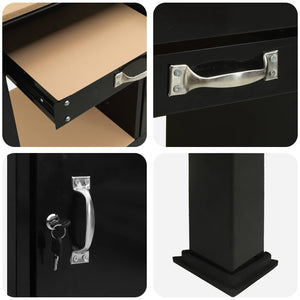 Banchi da lavoro Nero 81 x 41 x 145 cm Legno multistrato 42020134