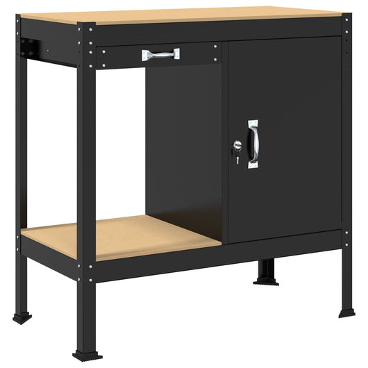 Banchi da lavoro Nero 81 x 41 x 145 cm Legno multistrato 42020134