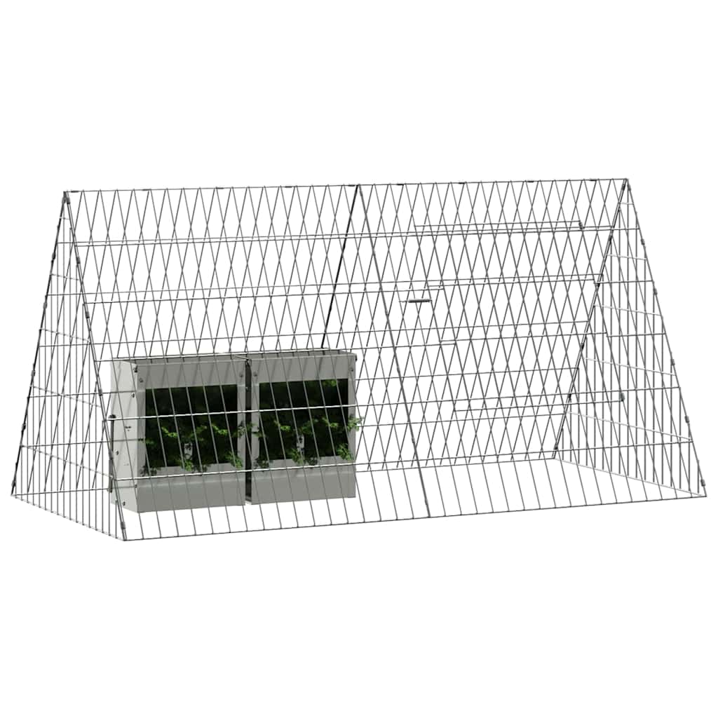Gabbia per Conigli Argento 650 x 55 x 55 cm Acciaio zincato 42019224