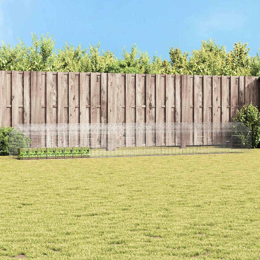 Gabbia per Conigli Argento 400 x 78 x 78 cm Acciaio zincato 42019235