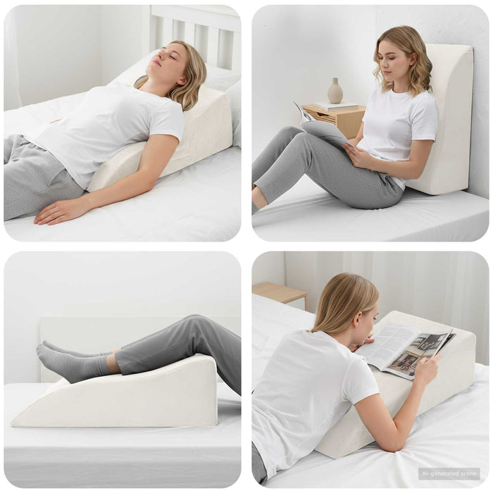 Cuscino per le Gambe Bianco 68 x 40 x 18 cm 42020184