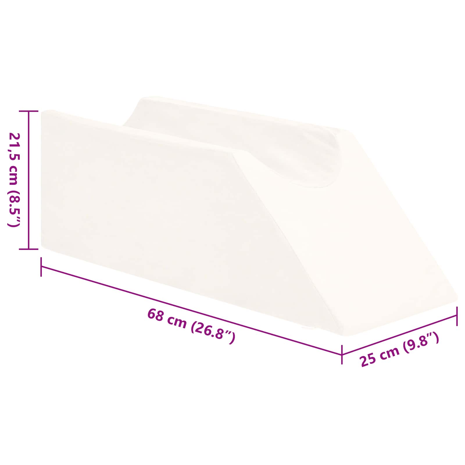 Cuscino per le gambe Tinta unita Bianco 42020192