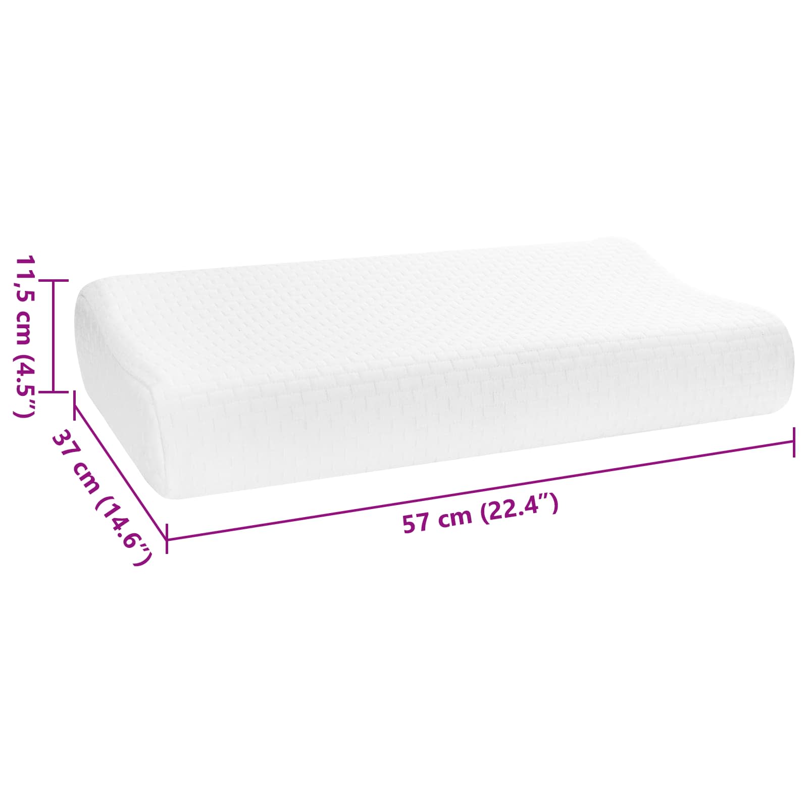 Cuscino da Letto Tinta unita 60 x 37 x 12 cm 42020207