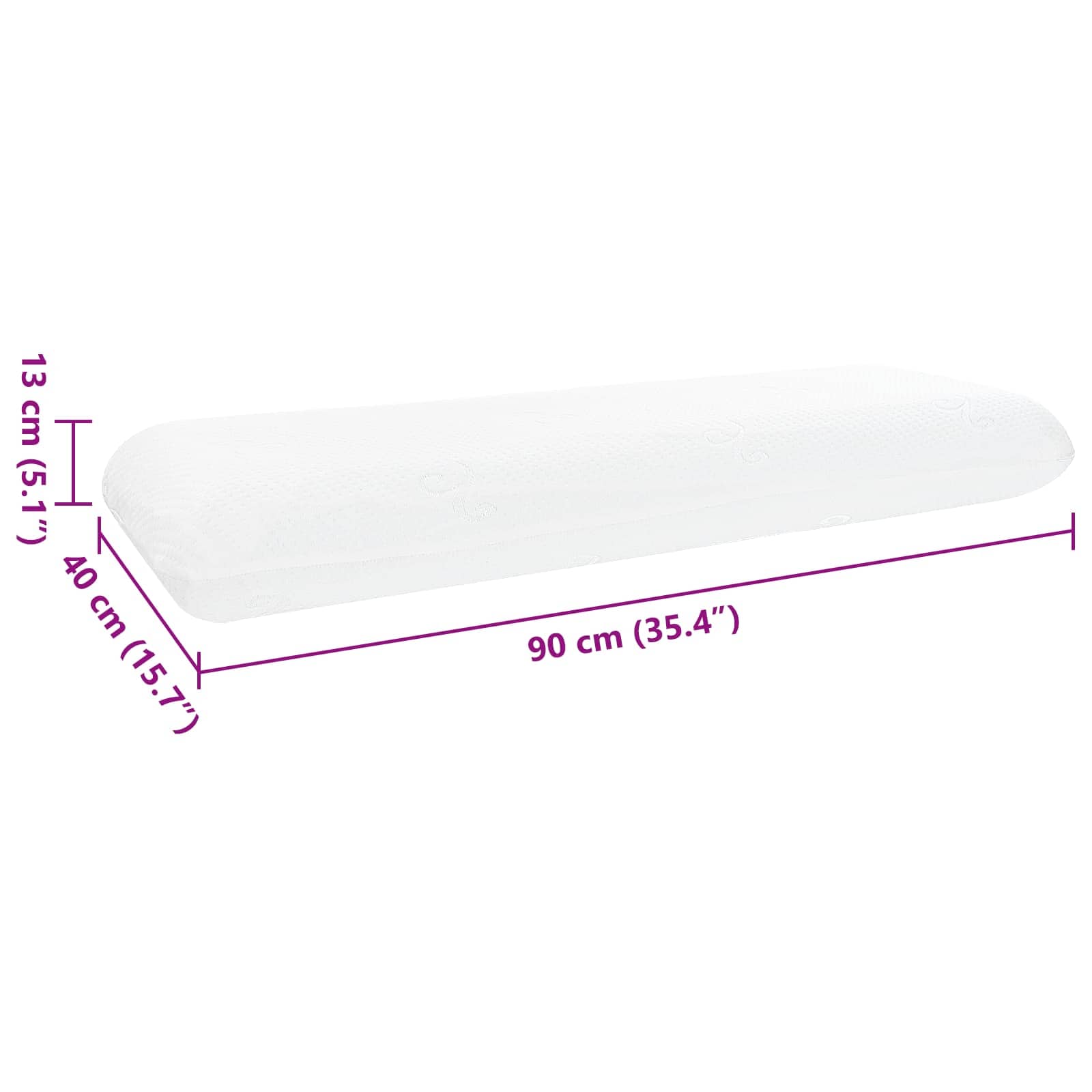 Cuscino da Letto Tinta unita 70 x 36 x 13 cm 42020231