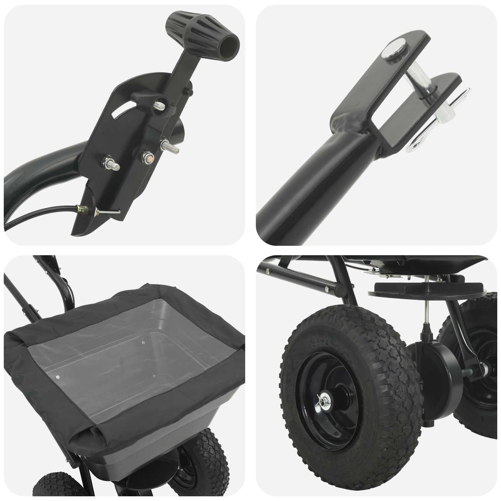 Spanditore Nero 106 x 53 x 75 cm PVC e Acciaio 42019628