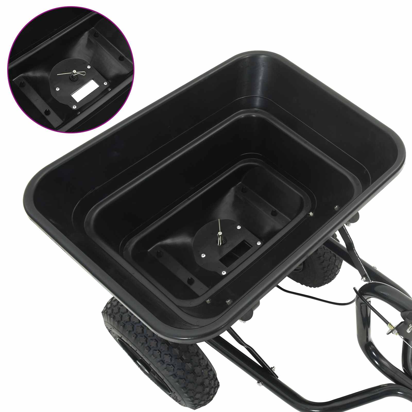 Spanditore Nero 106 x 53 x 75 cm PVC e Acciaio 42019628