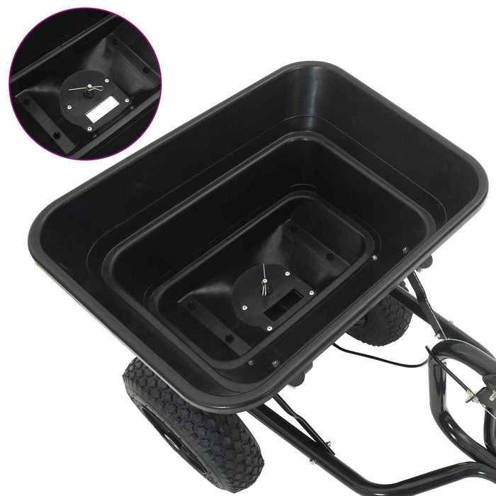 Spanditore Nero 106 x 53 x 75 cm PVC e Acciaio 42019628