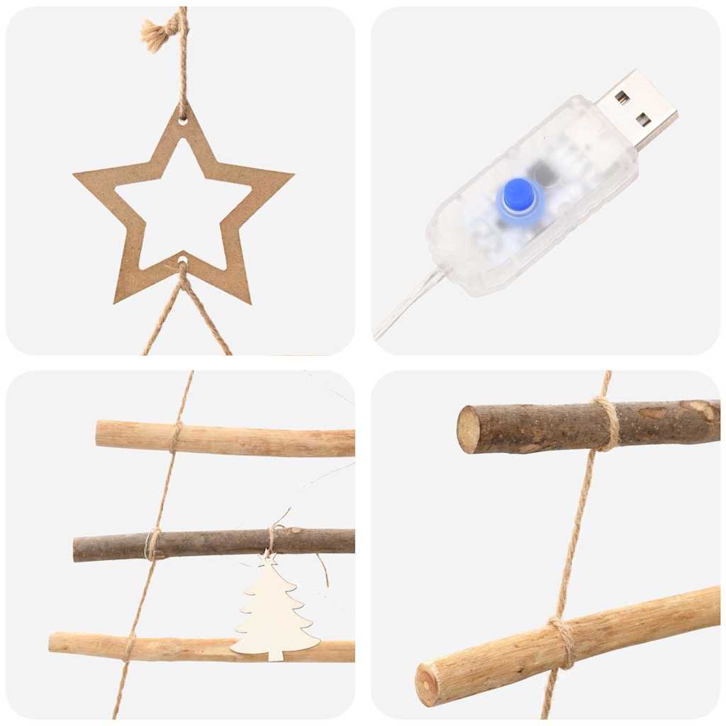 Albero di Natale Naturale 120 cm legno massiccio di frassino 42020259