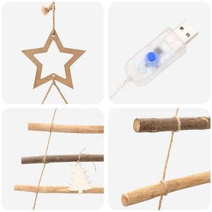 Albero di Natale Naturale 210 cm legno massiccio di frassino 42020262