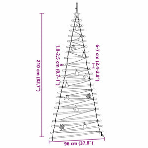 Albero di Natale Naturale 210 cm legno massiccio di frassino 42020262
