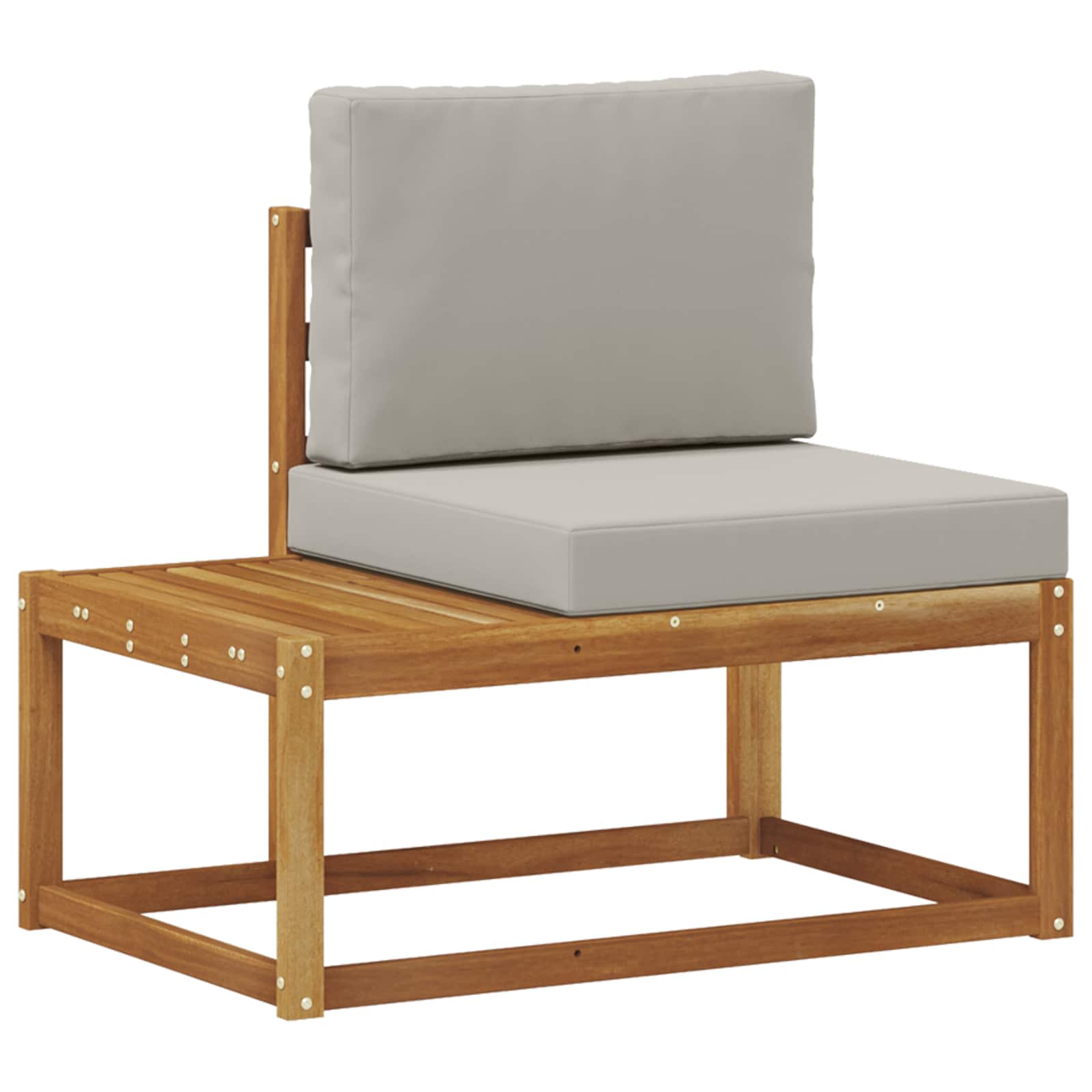 Divano da Esterno con cuscino 2 Pezzo Grigio Naturale e Chiaro 900480