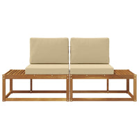 Divano da Esterno con cuscino 2 Pezzo Naturale e Beige 900482