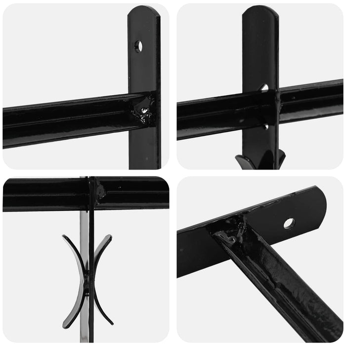 Griglia Finestra Nero 76 x 30 cm Acciaio verniciato a polvere 42020558