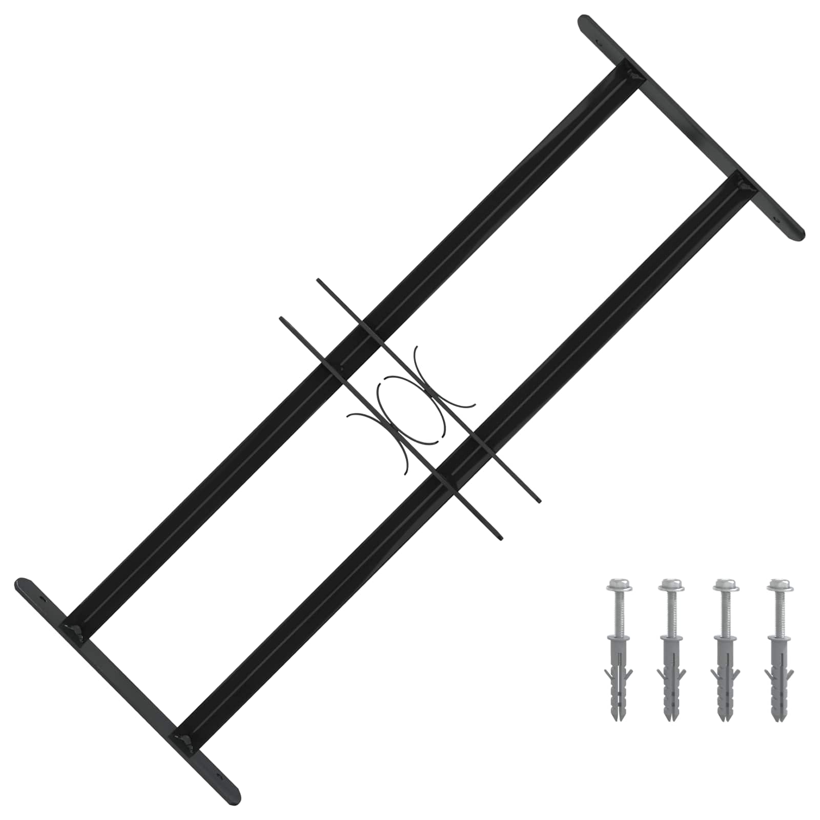 Griglia Finestra Nero 76 x 30 cm Acciaio verniciato a polvere 42020558