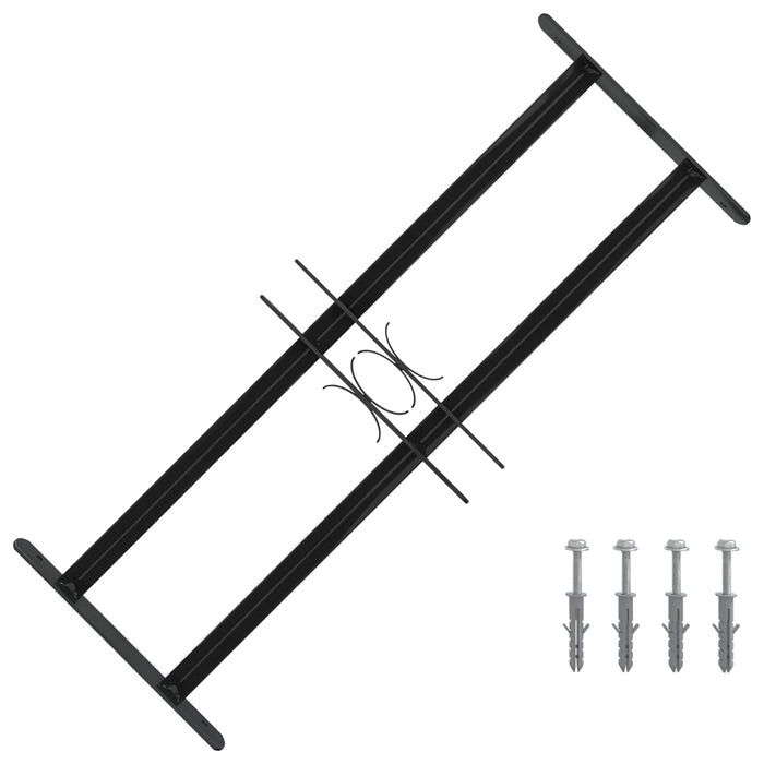 Griglia Finestra Nero 76 x 30 cm Acciaio verniciato a polvere 42020558
