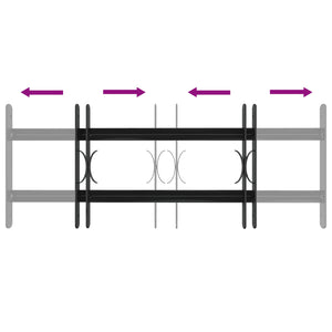 Griglia Finestra Nero 76 x 30 cm Acciaio verniciato a polvere 42020558