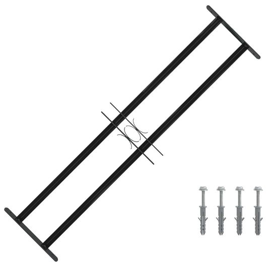 Griglia Finestra Nero 115 x 30 cm Acciaio verniciato a polvere 42020559