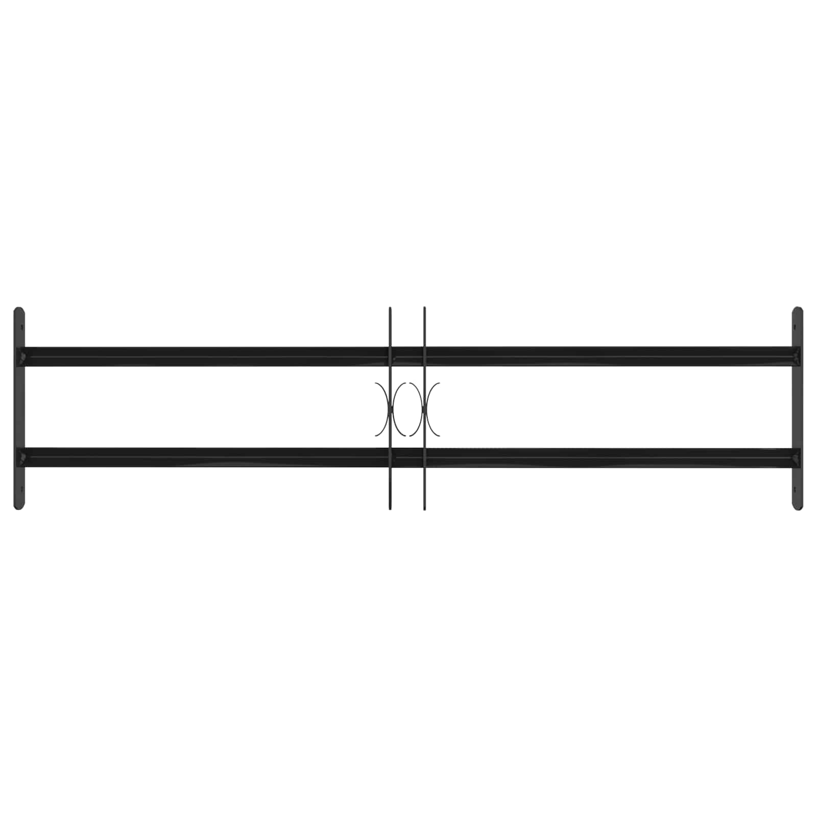 Griglia Finestra Nero 115 x 30 cm Acciaio verniciato a polvere 42020559