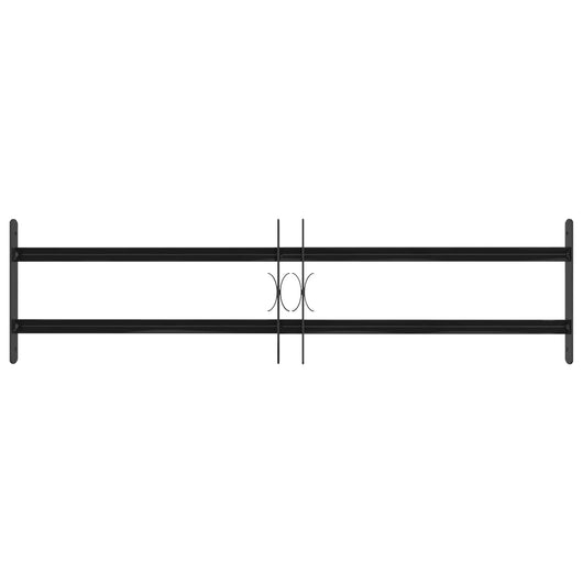 Griglia Finestra Nero 115 x 30 cm Acciaio verniciato a polvere 42020559