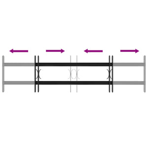 Griglia Finestra Nero 115 x 30 cm Acciaio verniciato a polvere 42020559