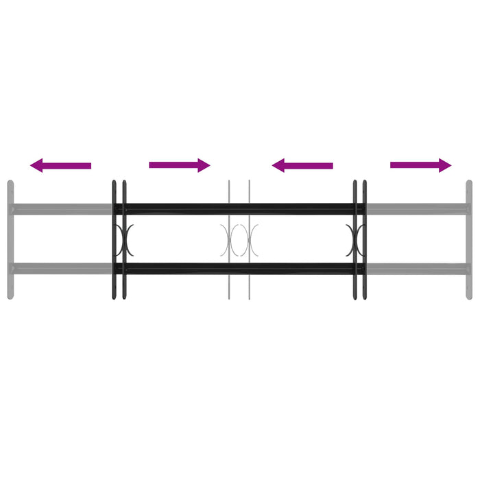 Griglia Finestra Nero 115 x 30 cm Acciaio verniciato a polvere 42020559