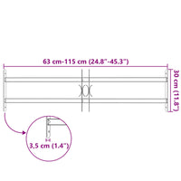 Griglia Finestra Nero 115 x 30 cm Acciaio verniciato a polvere 42020559