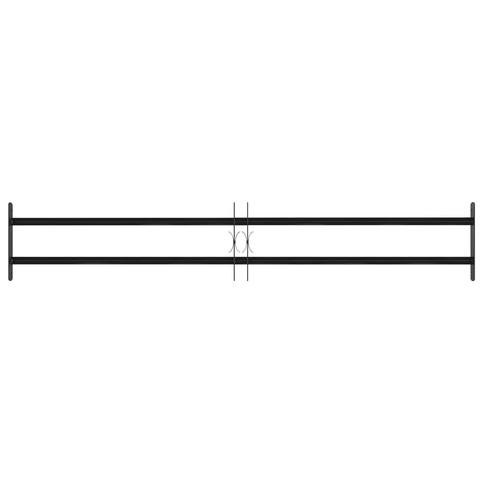 Griglia Finestra Nero 176 x 30 cm Acciaio verniciato a polvere 42020560