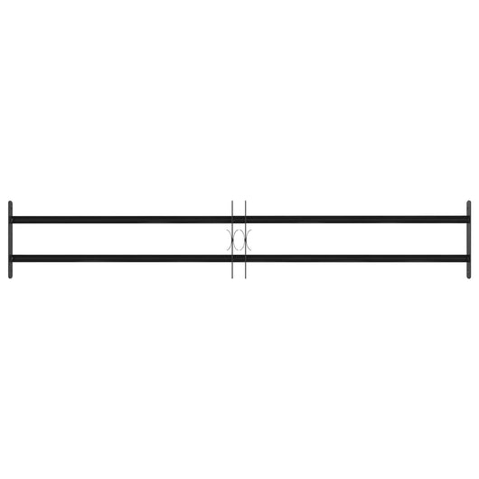 Griglia Finestra Nero 176 x 30 cm Acciaio verniciato a polvere 42020560