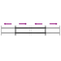 Griglia Finestra Nero 176 x 30 cm Acciaio verniciato a polvere 42020560