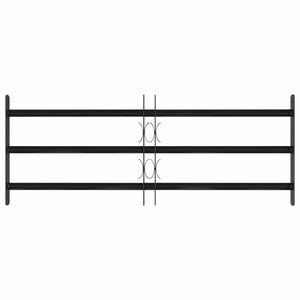 Griglia Finestra Nero 116 x 45 cm Acciaio verniciato a polvere 42020562