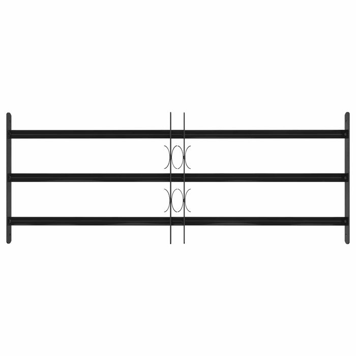 Griglia Finestra Nero 116 x 45 cm Acciaio verniciato a polvere 42020562