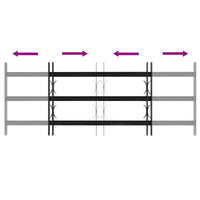 Griglia Finestra Nero 116 x 45 cm Acciaio verniciato a polvere 42020562