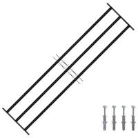 Griglia Finestra Nero 174 x 45 cm Acciaio verniciato a polvere 42020563