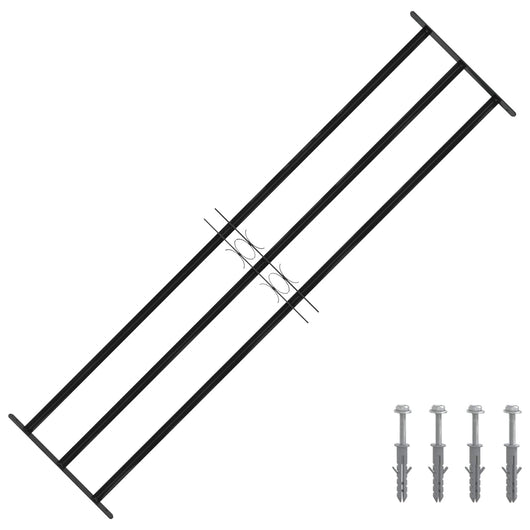 Griglia Finestra Nero 174 x 45 cm Acciaio verniciato a polvere 42020563