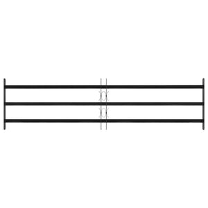 Griglia Finestra Nero 174 x 45 cm Acciaio verniciato a polvere 42020563