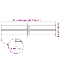 Griglia Finestra Nero 174 x 45 cm Acciaio verniciato a polvere 42020563
