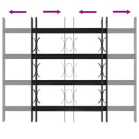 Griglia Finestra Nero 75.5 x 60 cm Acciaio verniciato a polvere 42020564