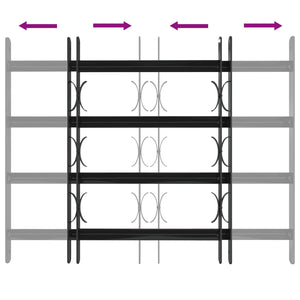 Griglia Finestra Nero 75.5 x 60 cm Acciaio verniciato a polvere 42020564