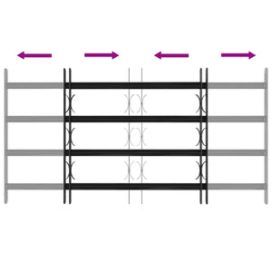 Griglia Finestra Nero 115 x 60 cm Acciaio verniciato a polvere 42020565