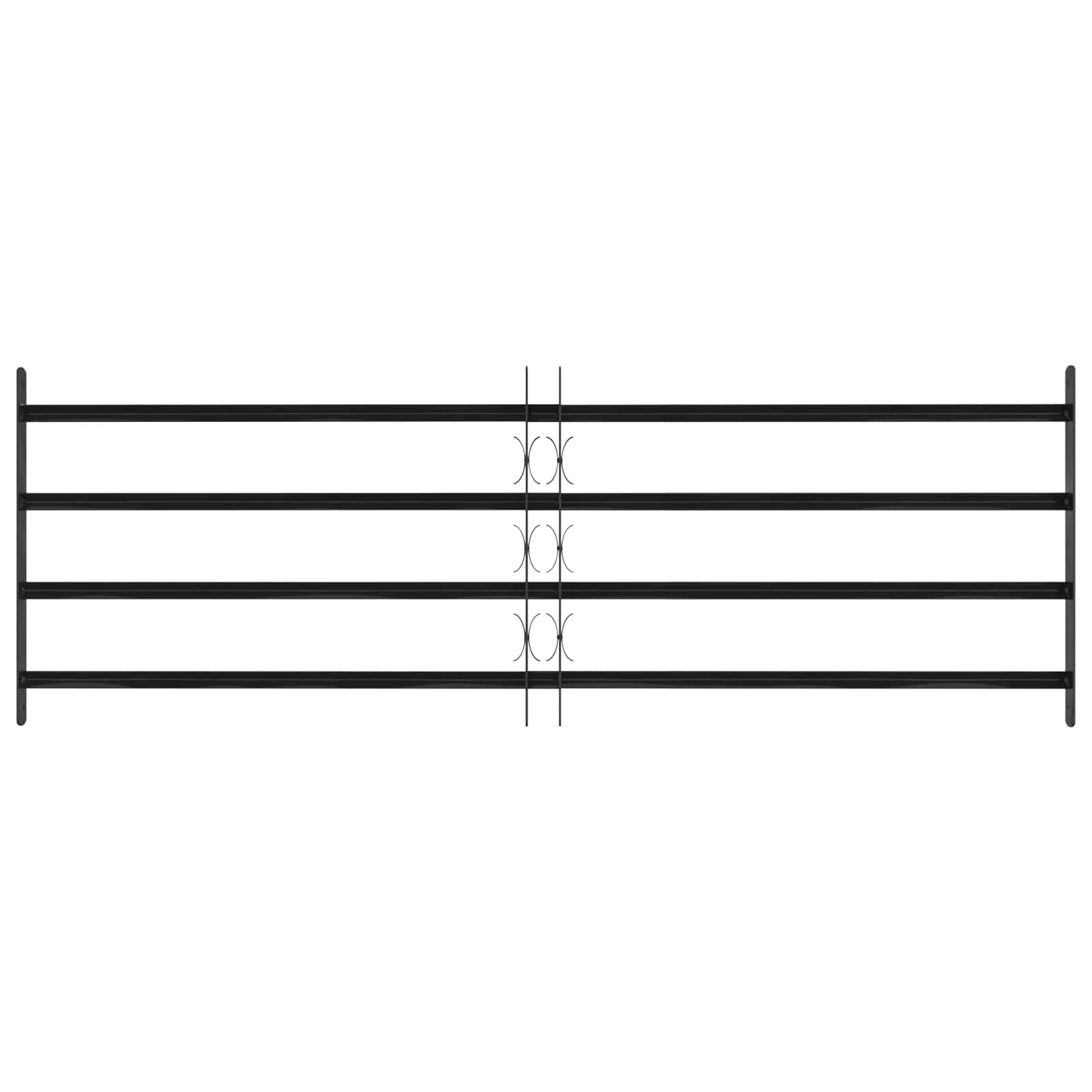 Griglia Finestra Nero 175 x 60 cm Acciaio verniciato a polvere 42020566