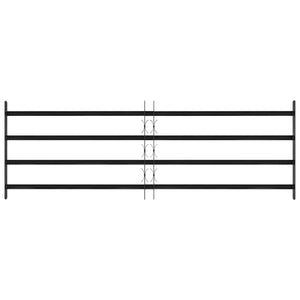 Griglia Finestra Nero 175 x 60 cm Acciaio verniciato a polvere 42020566